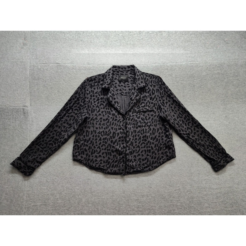 Rails Women Pajama Top M Multicolor Animal Print Button Front Collar Indoor Wear